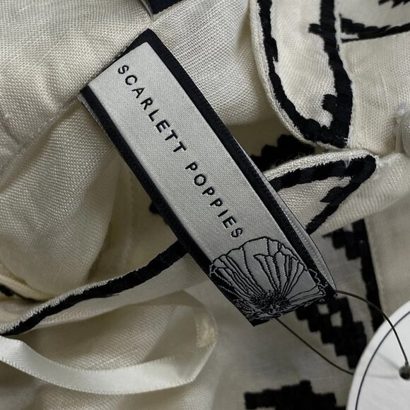 Scarlett Poppies Women’s Pallazzio Long Puff Sleeve Shirt Size XS Antique White - Picture 6 of 14